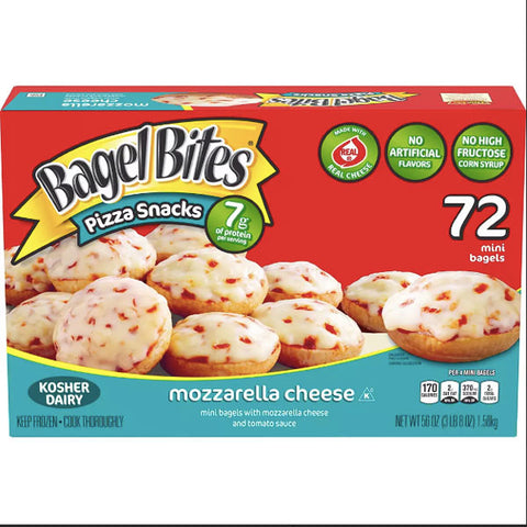 Bagel Bites Mozzarella Cheese Mini Pizza Bagels, 72 Count