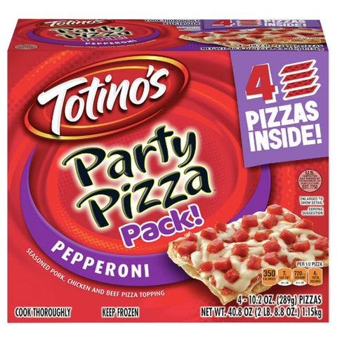 Totino's Original Crisp Crust Pepperoni Frozen Pizza, 4 Count