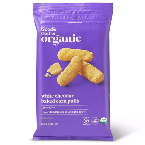 Good & Gather Organic White Cheddar Baked Puffs, 10oz