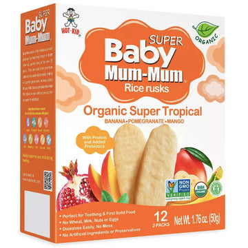 Baby Mum-Mum Super Tropical Baby Snacks, 12 Ct