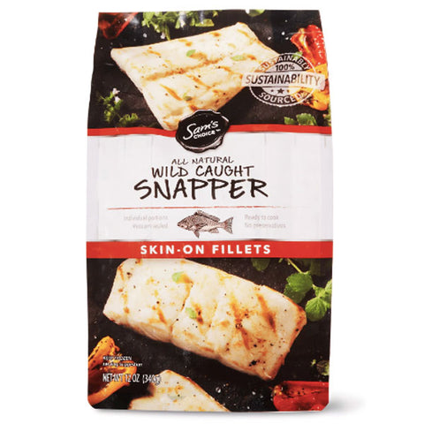 Sam's Choice Frozen All Natural Wild Caught Snapper Fillets, 12 oz.