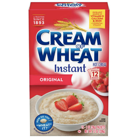 Cream of Wheat Original Flavor Instant Hot Cereal, 12 Count