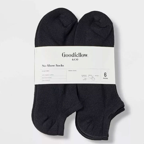 Goodfellow & Co™ Men's Odor Resistant No Show Socks, 6 Count