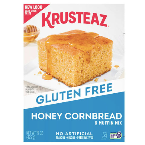 Krusteaz Gluten Free Honey Cornbread Mix, Made with Real Honey, 15 oz