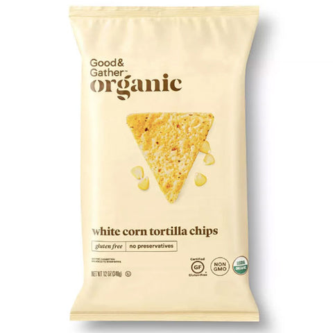 Good & Gather Organic White Corn Tortilla Chips, 12oz