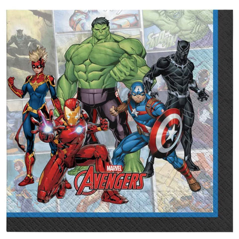 Marvel Avengers Powers Unite Luncheon Paper Napkins, 16 Count