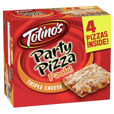 Totino's Original Crisp Crust Triple Cheese Frozen Pizza, 4 Count