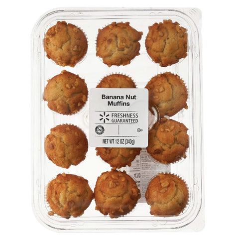 Freshness Guaranteed Mini Banana Nut Muffins, 12 oz, 12 Count