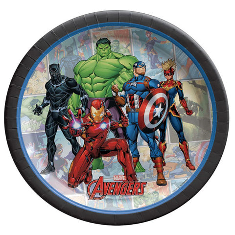 Marvel Avengers Powers Round 7" Paper Plates, 8 Count