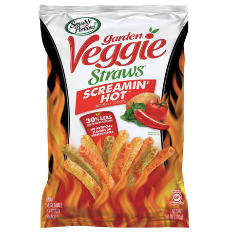 Sensible Portions Screamin Hot Veggie Straws, 6oz