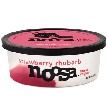 Noosa Strawberry Rhubarb Probiotic Whole Milk Yoghurt, 8oz