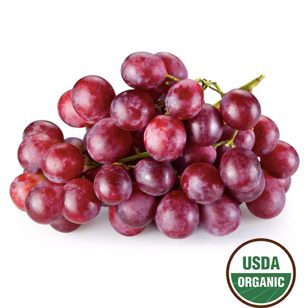 Organic Red Grapes, Seedless