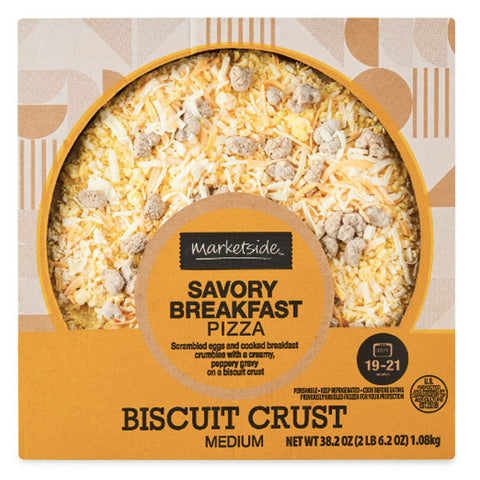 Marketside Biscuit-Crust Savory Breakfast Pizza, Medium, 38.2 oz