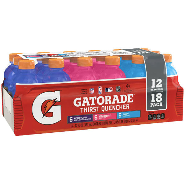 Gatorade Thirst Quencher Grape, Strawberry,  Berry Variety Pack Sports Drink, 12 oz, 18 Count