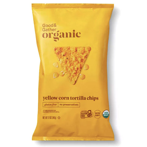 Good & Gather Organic Yellow Corn Tortilla Chips, 12oz