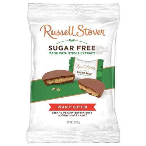 Russell Stover Sugar Free Peanut Butter Cups with Stevia, 3 oz.