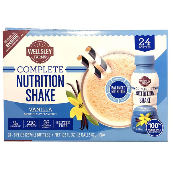 Wellsley Farms Complete Adult Nutrition Shake Vanilla, 8 oz., 24 Count