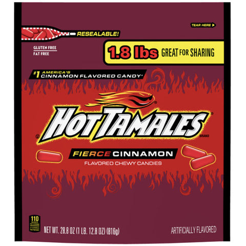 Hot Tamales Fierce Cinnamon Chewy Candy, 28.8 oz.