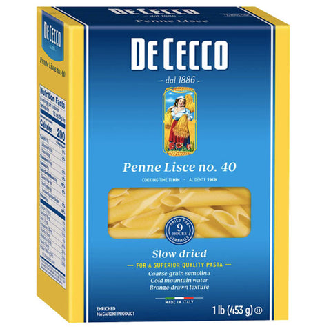 De Cecco Penne Lisce Pasta, 1 lb