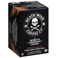 Death Wish Medium Roast Coffee, Organic Fair Trade, Single Serve K-Cup Pods, 10 Count