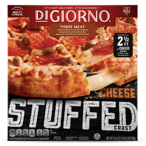 Digiorno Stuffed Crust Three Meat Frozen Pizza, 24.5oz