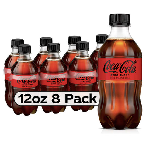 Coca-Cola Zero Sugar Coke Soda Pop, 12 fl oz, 8 Pack