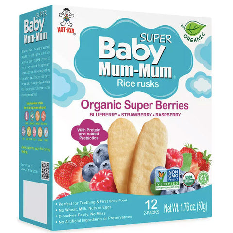 Baby Mum-Mum Super Berries Baby Snacks, 12 Ct