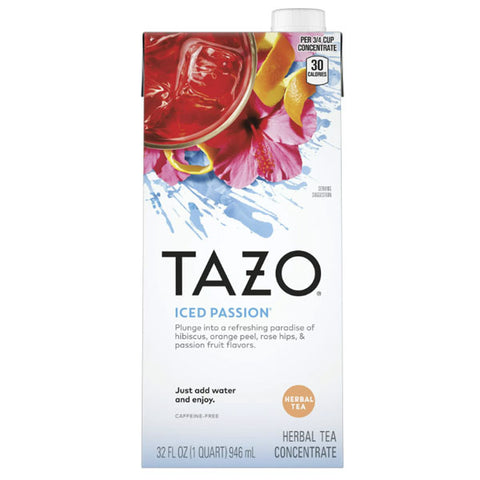 Tazo Passion Iced Tea Concentrate, Black Tea, 32 oz