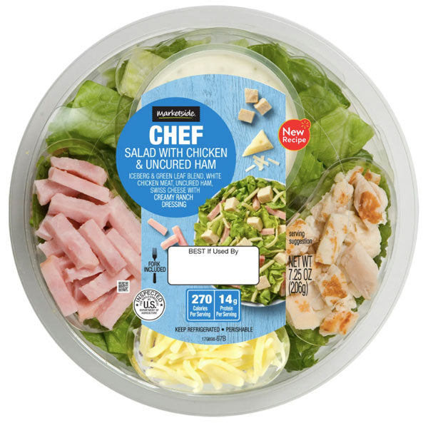 Marketside Chef Salad with Chicken and Uncured Ham, 7.25 oz