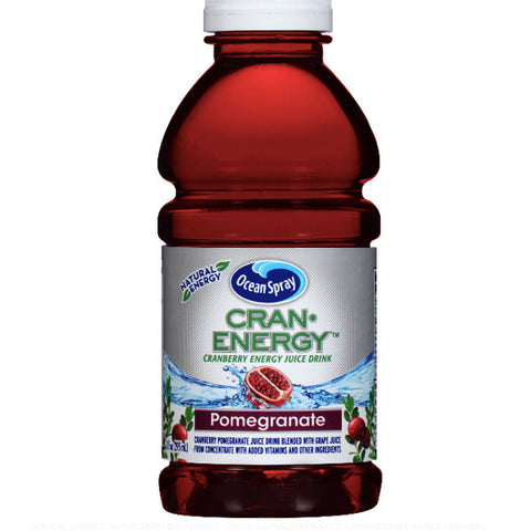 Ocean Spray Cran Energy Pomegranate Juice, 10 Fl Oz, 6 Count - Water Butlers