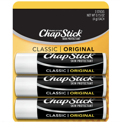 ChapStick Classic Lip Balm, Original, 3 Count - Water Butlers