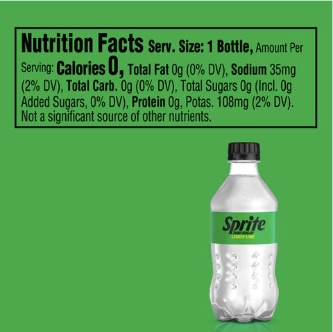 Sprite Zero Sugar Lemon Lime Soda Pop, 12 fl oz, 8 Pack