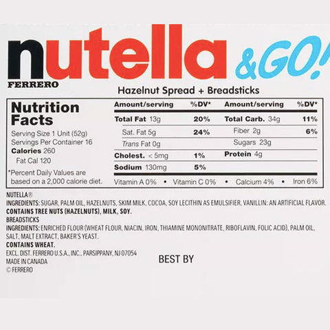 Nutella & Go with Breadsticks, 1.8 oz., 16 Count