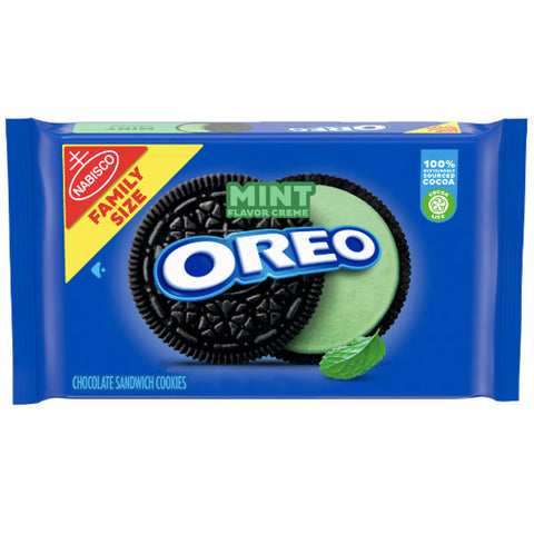 OREO Thins Mint Flavored Creme Chocolate Sandwich Cookies, 9.21 oz.