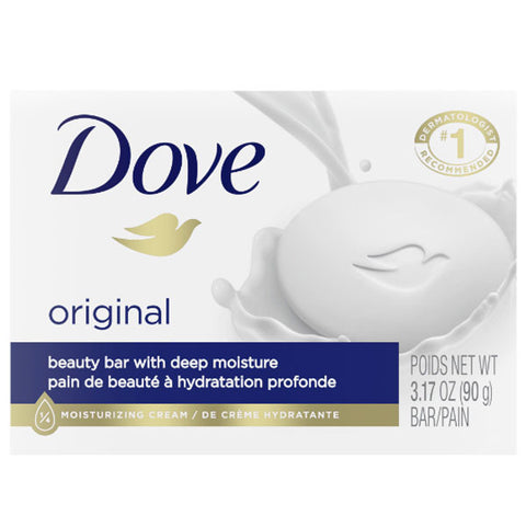 Dove Beauty Bar Original Gentle Skin Cleanser Bar Soap, 3.17 oz