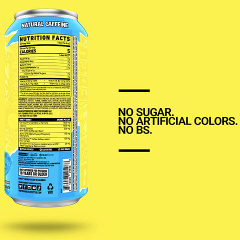 Ghost Energy Drink, Zero Sugar, Blue Raspberry, 16 oz – Water Butlers