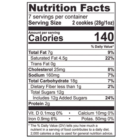 Tate's Bake Shop Chocolate Chip Cookies, 7 oz