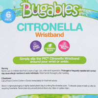 Bugables Citronella Coil Wristbands, One Size Fits All, Multicolor, 6 Pack
