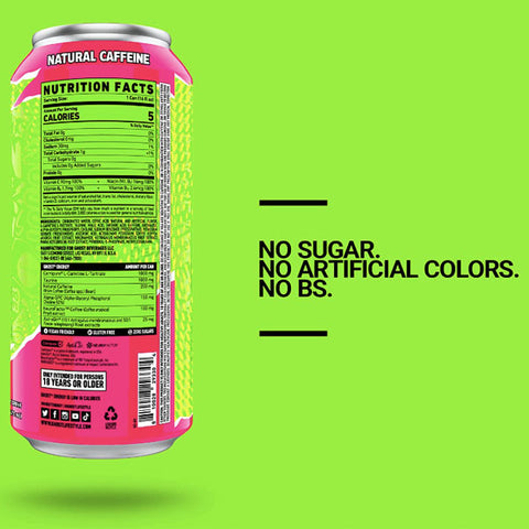 Ghost Energy Drink, Zero Sugar, Warheads Sour Watermelon, 16 oz