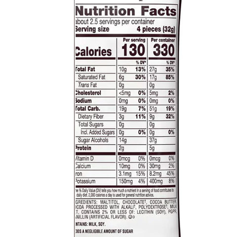 Hershey's, Special Dark Zero Sugar Mildly Sweet Chocolate Candy Bars, Individually Wrapped, Aspartame Free, 3 oz