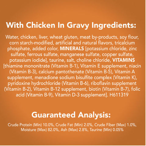 Friskies Gravy Wet Cat Food, Prime Filets With Chicken, 5.5 oz.