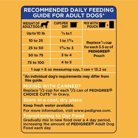 Pedigree Complete Nutrition Grilled Steak & Vegetable Dry Dog Food for Adult Dog, 18 lb