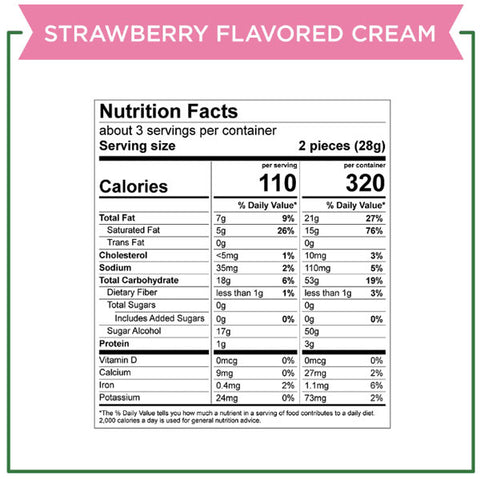 Russell Stover Sugar Free Strawberry Cream with Stevia, 3 oz.