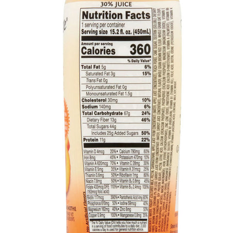 Bolthouse Farms Breakfast Smoothie Peach Parfait, 15.2 oz.