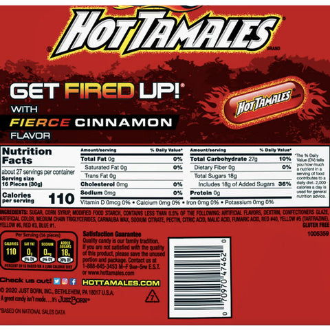 Hot Tamales Fierce Cinnamon Chewy Candy, 28.8 oz.