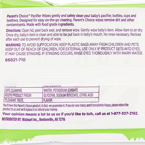 Parent's Choice Fruit Flavored Pacifier Wipes, 40 Count