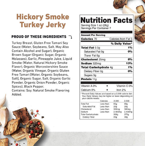 Country Archer Turkey Jerky, Hickory Smoked, 7 oz.