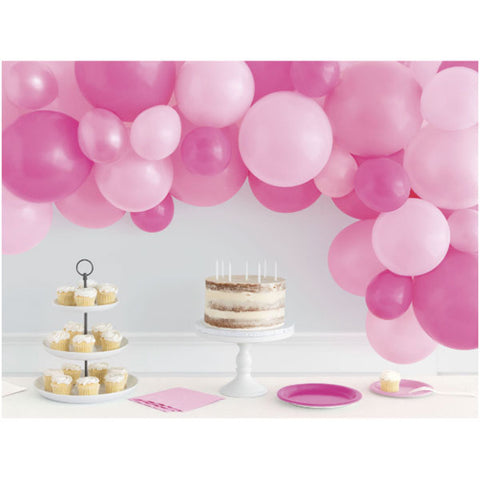 Way to Celebrate! Latex Balloon Arch Kit, Cheerful Pink, 26 Count