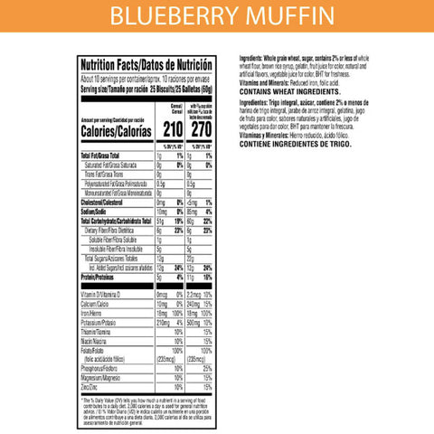 Kellogg's Frosted Mini-Wheats Blueberry Muffin Breakfast Cereal, Family Size, 22 oz