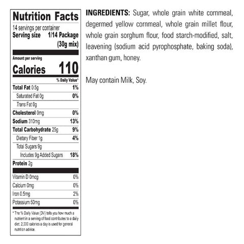 Krusteaz Gluten Free Honey Cornbread Mix, Made with Real Honey, 15 oz